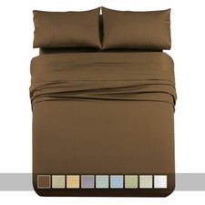 Luxury 1000 Thread Count Sheets 100 Cotton Thick Long Lasting Bed Sheet Set