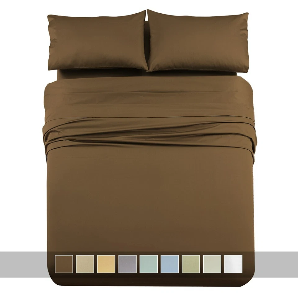 ROYAL TRADITION Luxury 1000 Thread Count Sheets 100% Cotton Thick Long Lasting Bed Sheet Set