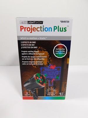 LED Lightshow Projection Plus Whirl-a-Motion + Static Welcome to the North Pole