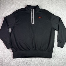 Nike Sweater Women S Black Oversized Pullover Sweatshirt 1/4 Zip Mock Neck NWT