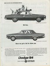 1964 Dodge Polara Dart Gt Hardtop Standard Size Elegant Vintage Print Ad 1964 Dodge Polara Dart Gt Hardtop Standard Size Elegant Vintage Print Ad