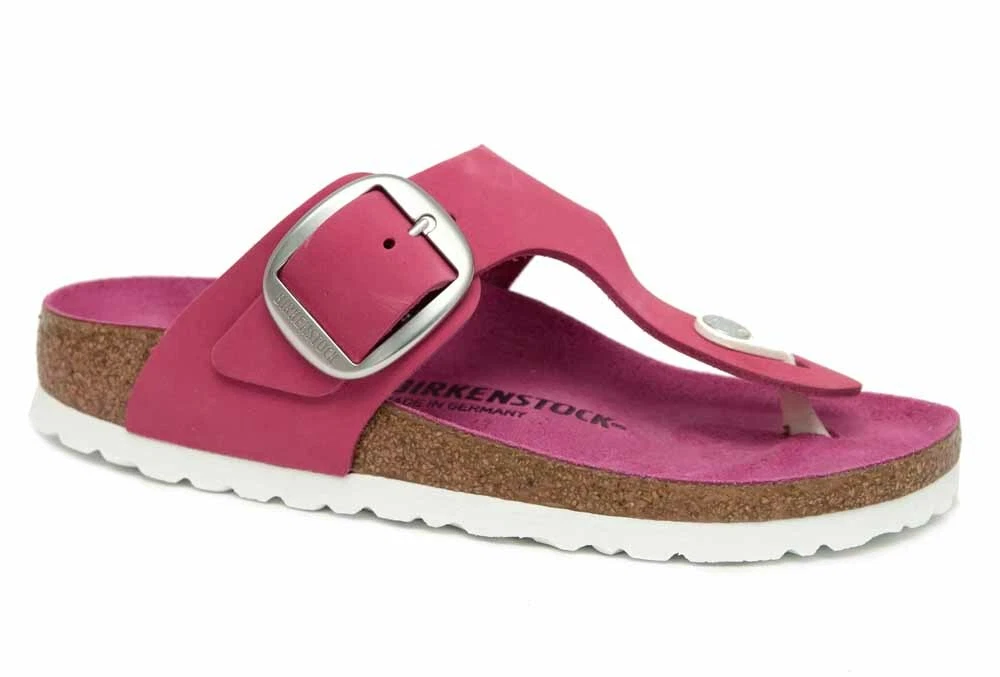 Birkenstock Sandals GIZEH BIG BUCKLE fuchsia tulip rosa nubuk