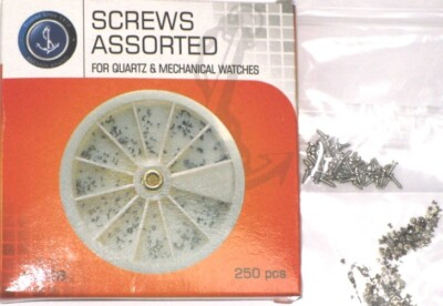 #ad ASSORTMENT OF SCREWS FOR WATCHES REPAIR OF TOTOAL 250 pcs $24.99