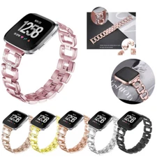 Luxury Rhinestone Bling Band Stainless Steel Bracelet Strap For Fitbit Versa 2