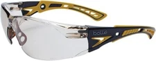 Bolle Safety Rush+ Safety Glasses Platinum®, Yellow & Black Frame, CSP Lenses