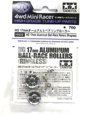Tamiya 15522 1/32 Mini 4WD Parts HG Aluminum 17mm Ringless Ball-Race Rollers