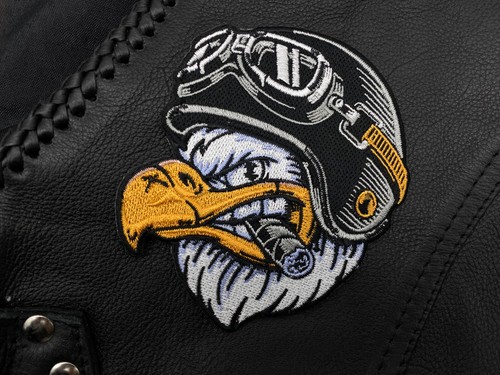 Biker Adler mit Zigarre Patch für Lederwesten | Motorrad Flicken, Lederjacke - Bild 5 von 6