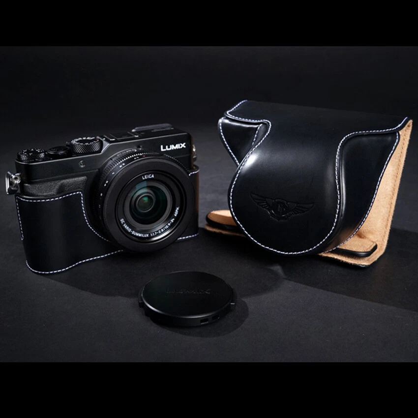 Handmade Genuine Leather Camera Half Cover Case Bag For Panasonic LX100 - Image 2 of 4