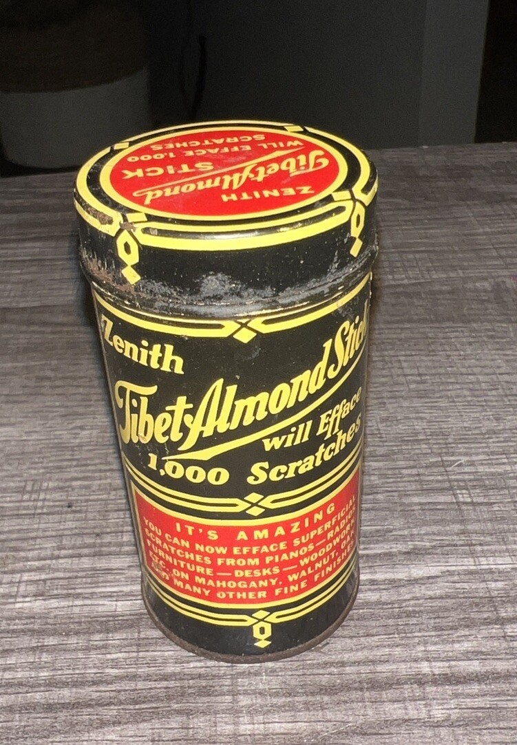 VINTAGEZENITH TIBET ALMOND STICK TIN/CAN (Scratch Remover) Complete