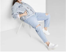 Women  s Wild Fable Super High Rise Tapered Jeans Light Wash Size 4 NEW 