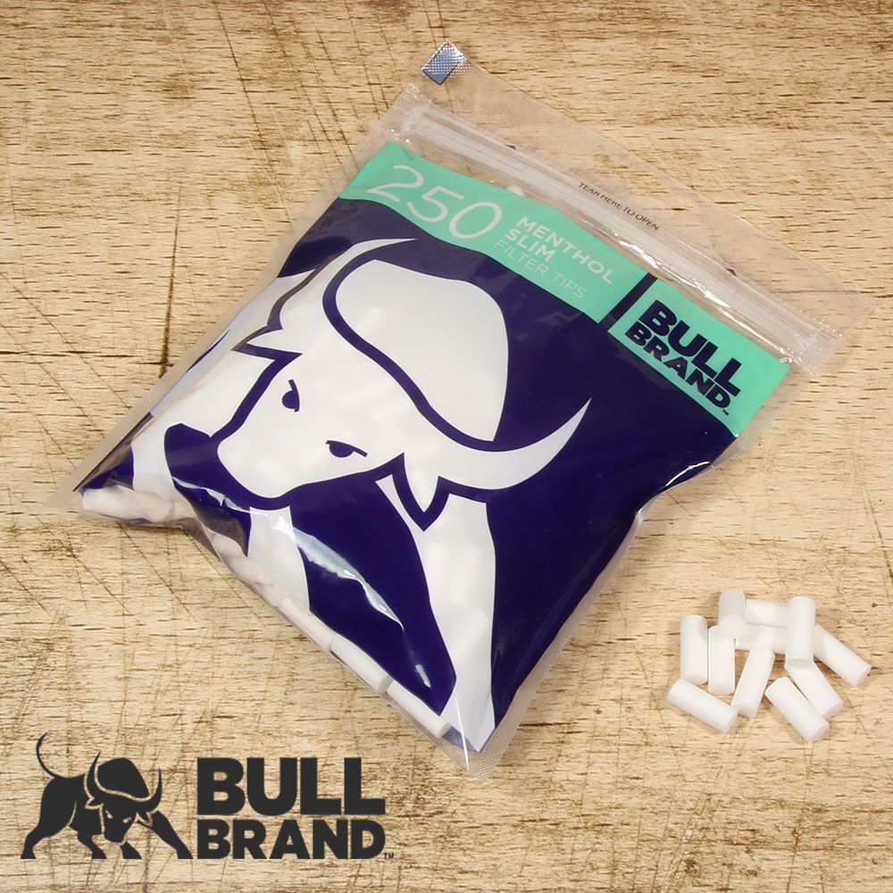 250 BULL BRAND MENTHOL SLIM FILTER TIPS Cigarette Tobacco Rolling