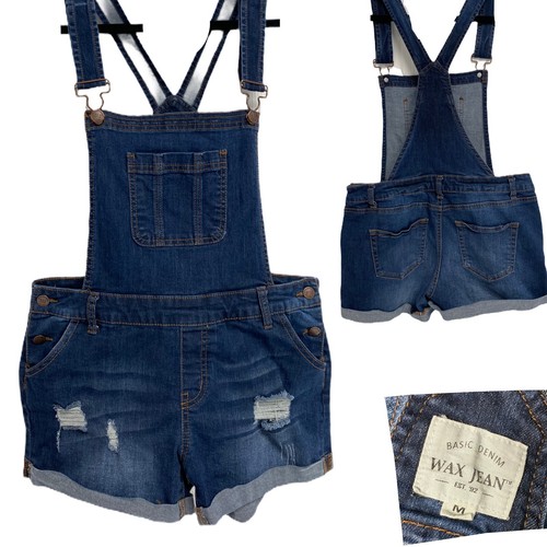 Junior's Wax Jean Basic Denim Overalls 