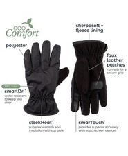 Isotoner Men's SleekHeat Insulated Water-Repellent Gloves, Choose Size