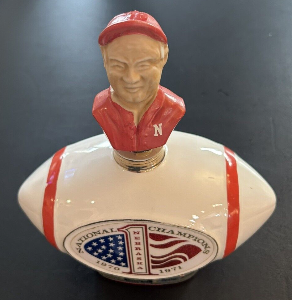 Bob Devaney 1970-71 National Championship JIM BEAM Decanter