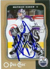 Mathieu Garon autographed Hockey Card (Edmonton Oilers) 2007-2008 O-Pee-Chee