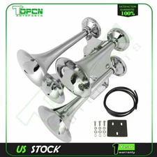 180DB 12/24V 4 Trumpet Train Air Horn Kit Train Horn For Van Train Car Truck RV