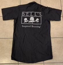 Men's Small Red Kap Short Sleeve Gray Mechanic Work Shirt BELLS INSPIRED BREWING