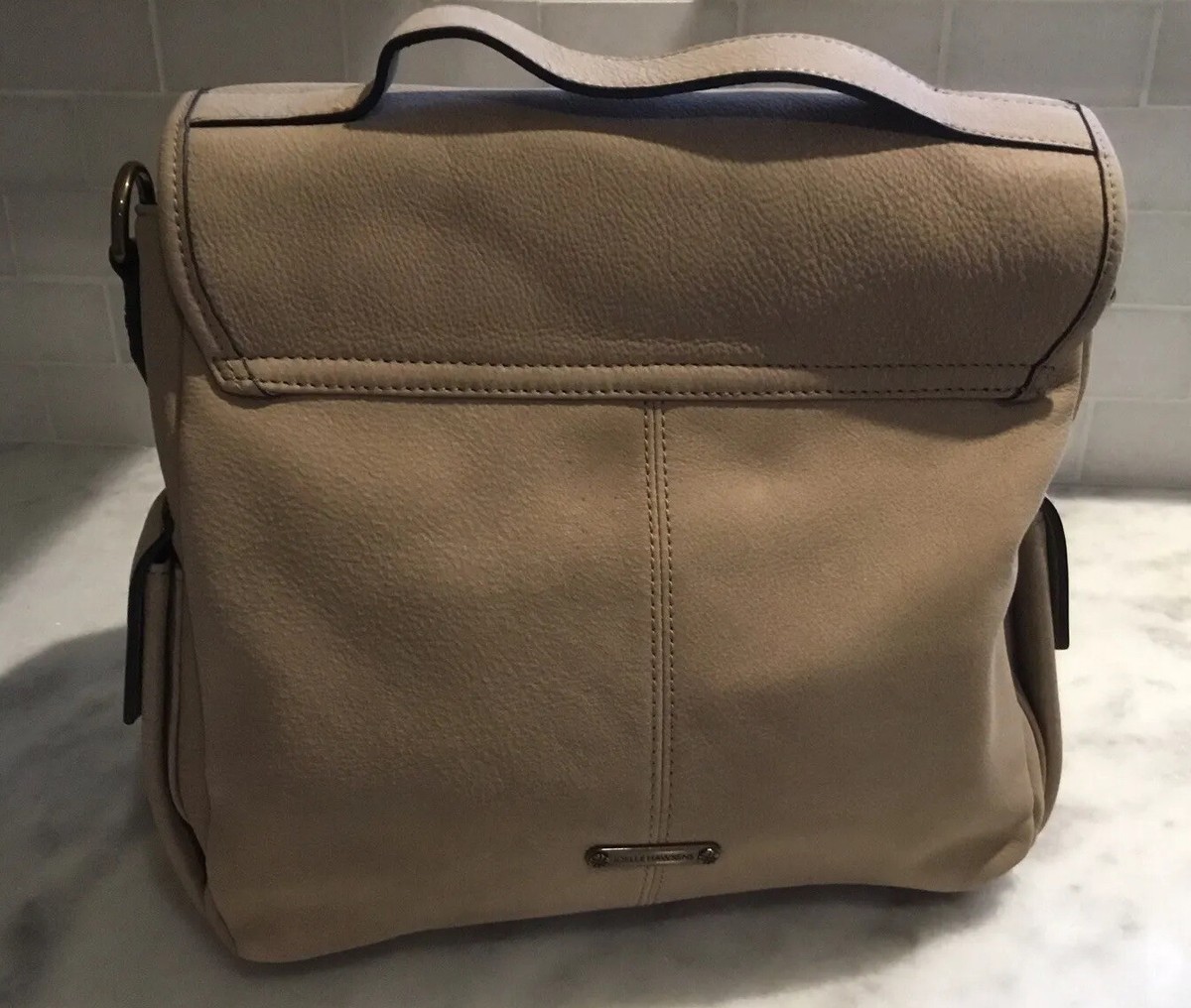 Joelle Hawkens by Treesje Leather Didion Bag/Backpack *Black* Like New Black Dakota Nylon Backpack Designer Leather Handbag For  main image 4