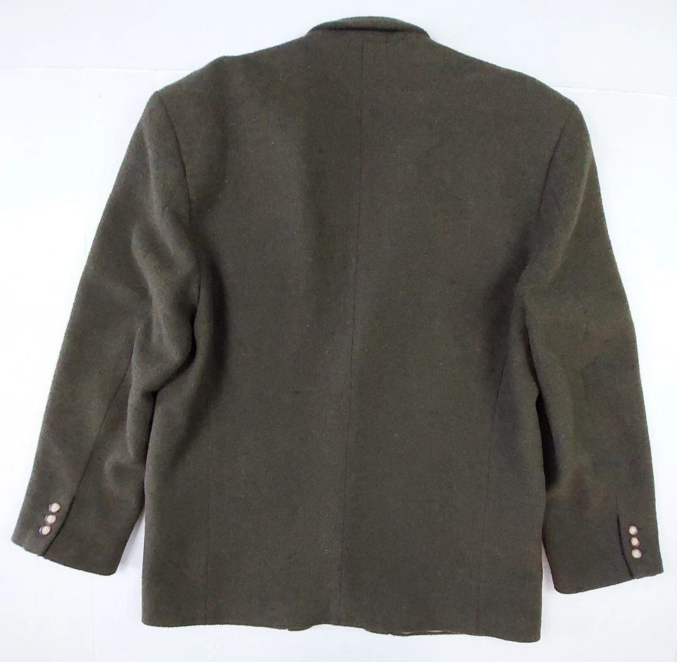 Structure Le Collezioni Sport Coat Blazer Mens XL Green Tweed Wool Cashmere - Image 2 of 4
