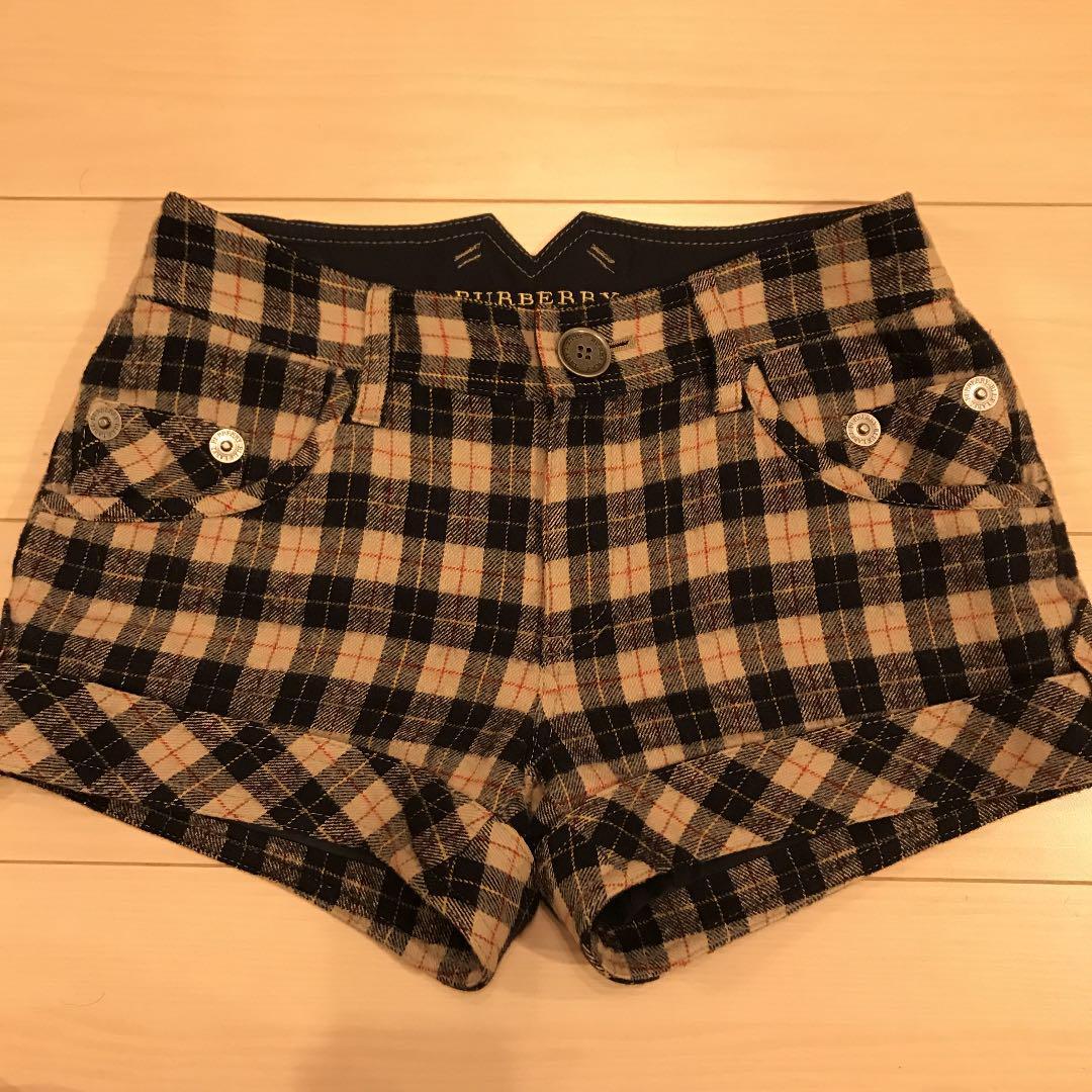 Burberry Blue Label Navy Beige Check Shorts Size 36 Used