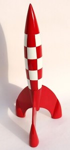 Fusée Tintin 3D 50cm - Inspiration Fusée Lunaire, Sans Marque, Pour Collection