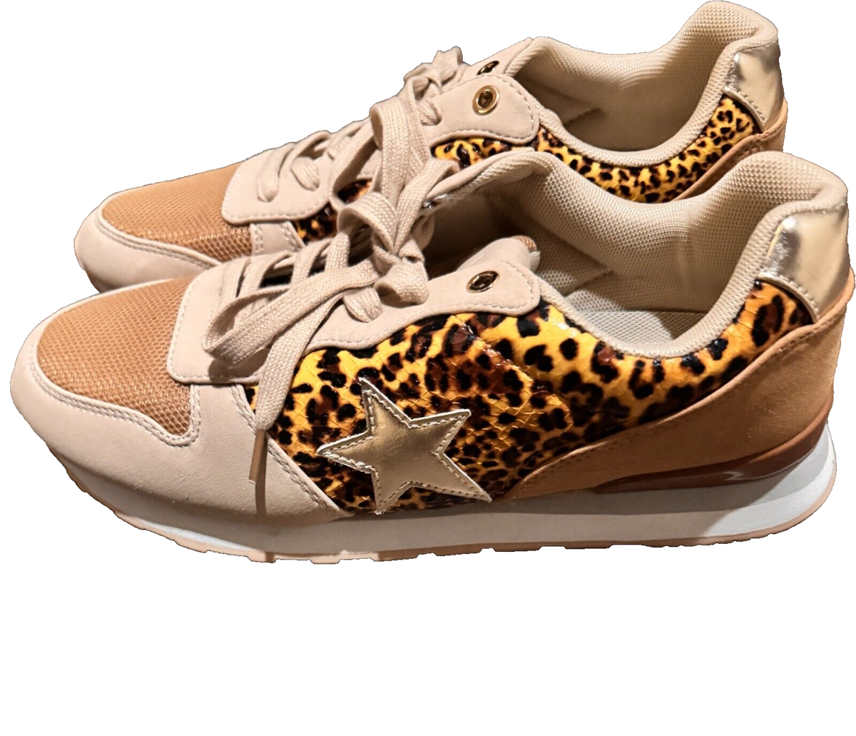 Vintage Havana Rock Sneaker leopard print shoes size 10 excellent