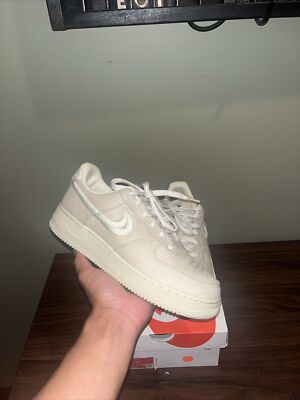 Size 7 - Nike Stussy x Air Force 1 Low Fossil Preowned With Og All 100% Authenti