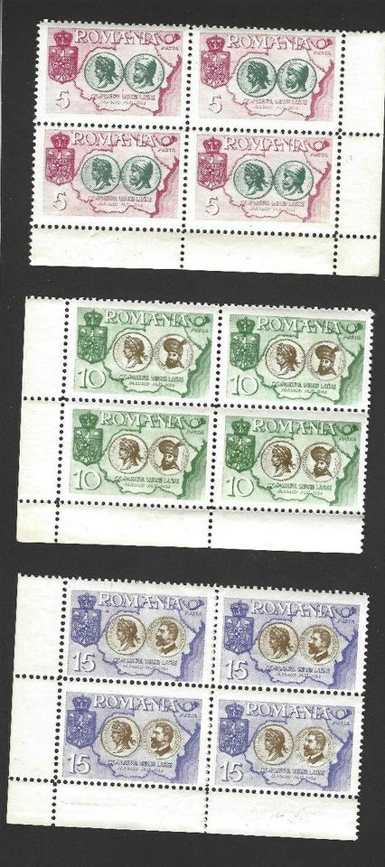 Rumania 1954 Unión Latina Cenicienta Bloques Set MNH Foto 2 de 4