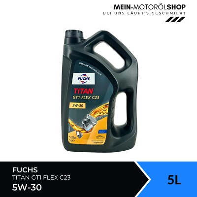 Fuchs Titan GT1 Flex C23 5W-30 Mercedes Opel BMW API SP VW 505 00 505 01 5 Liter