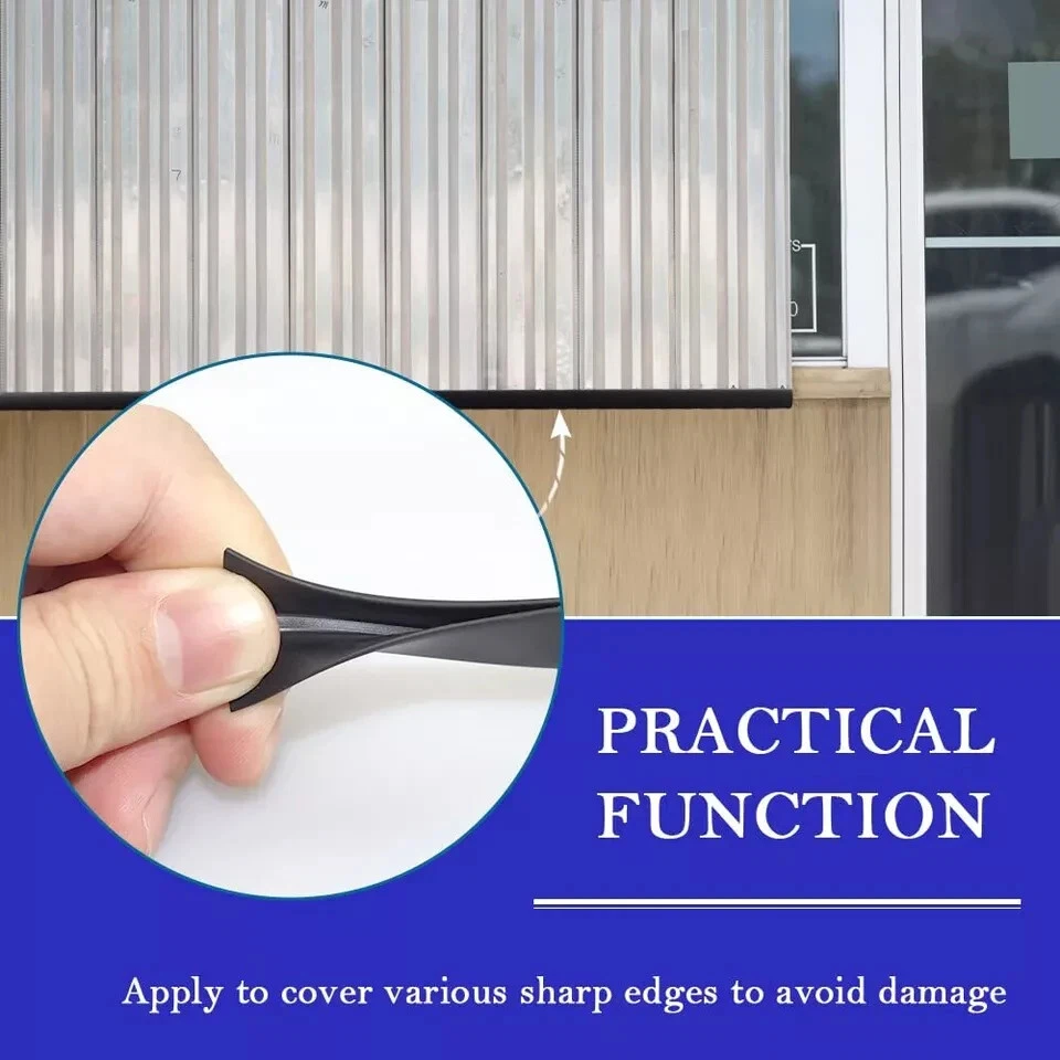 Rubber Edge Trim U Channel Rubber Seal Strip Rubber Edge Protector Trim Fit 1... - Изображение 4 из 4