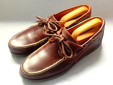 TIMBERLAND CLASSIC 2 EYELET DARK BROWN LEATHER ORTHOLITE DECK SHOES NON MARKING