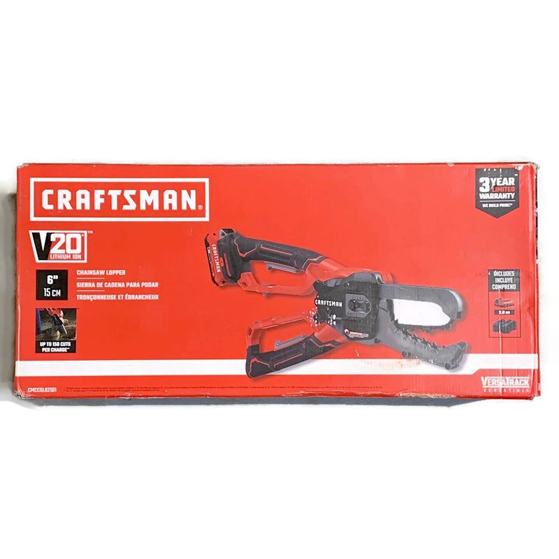 CRAFTMAN CMCCSL621D1 V20 20V Li-ion 6-inch Cordless Compact Chainsaw Lopper  Kit