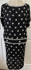 Judith Ann Creations 80s Does 20s 100 Silk Beaded Drop Waist Spider Web Dress M