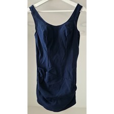 VINTAGE NEW 1960's ILGWU Navy Blue 100 Jersey One Piece Swimsuit Size 42 L