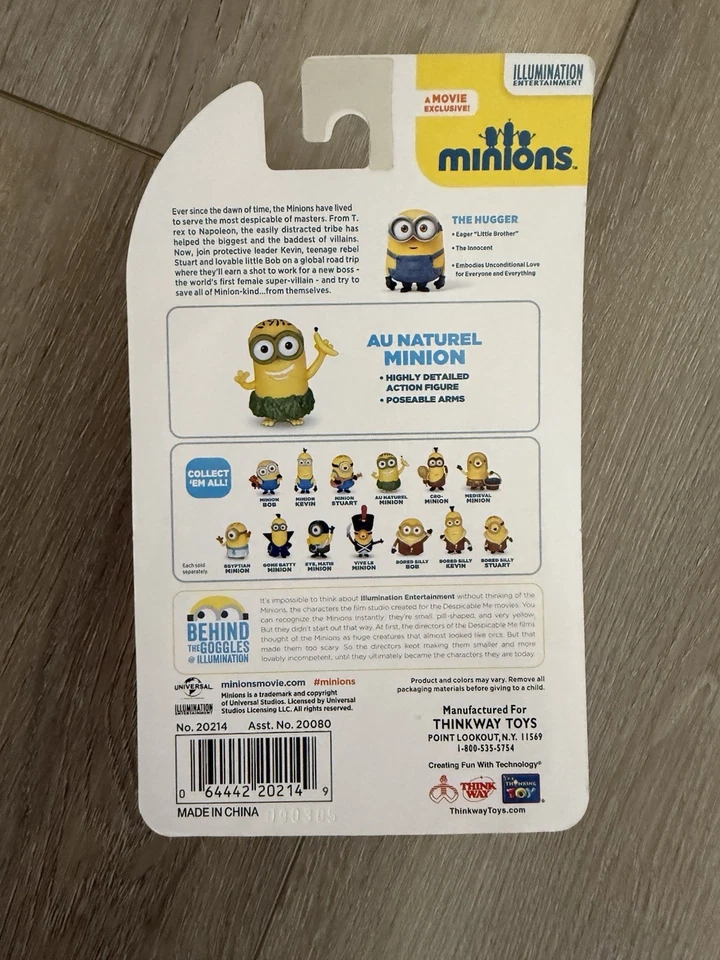 Minions Movie Action Figure 2" Au Naturel NEW SEALED Illumination Entertainment - Image 2 of 2