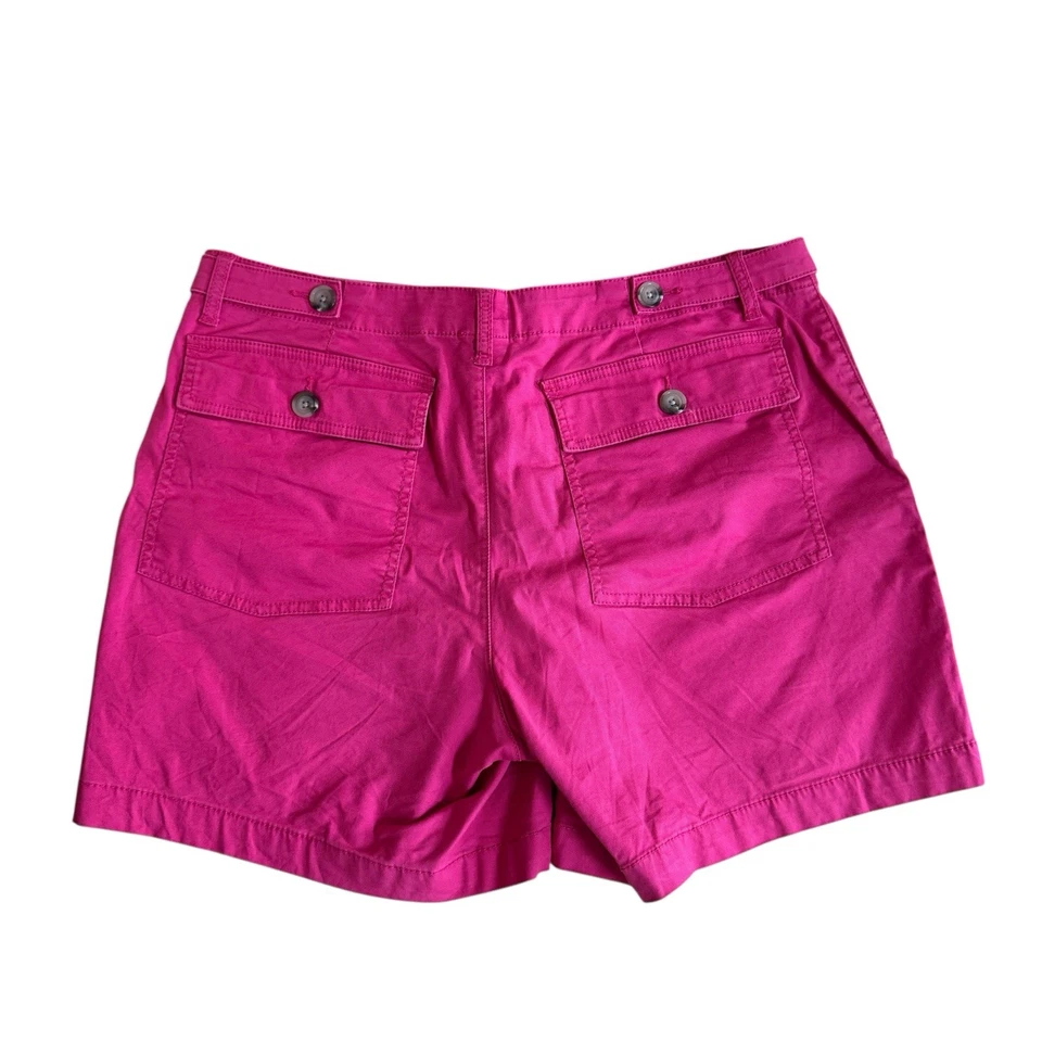 CAbi Pink Canyon Short 6190 Womens Size 16 Cotton Canvas Button Fly - Image 2 of 4