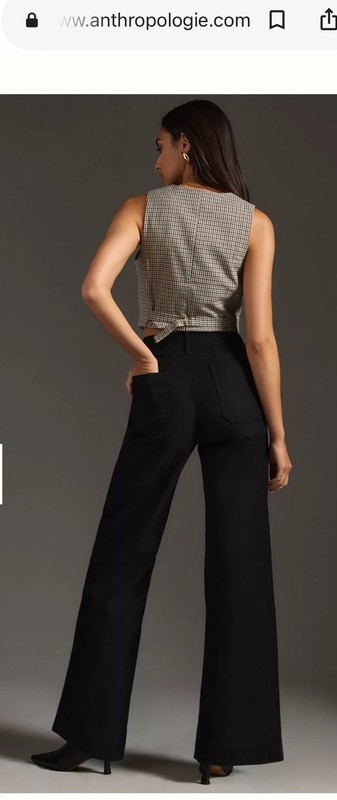Anthropologie Maeve Women's Colette Black pants full length perfect size 31