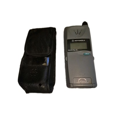 Téléavertisseur Vintage Motorola – Bipeur Noir Avec Étui, USA Mobile