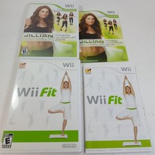 Wii Fit & Jillian Michael's Fitness Ultamatum 2009 -Nintendo Wii Video Games Lot