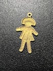Ragdoll Pendant Charm Doll Vintage Brass Metal Stamping Jewelry Necklace .75” — photo 3
