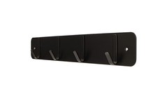 Traditional Wall Mounted Hook Rack with 4 Hooks, Matte Black Finish, for Entr...