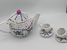 RARE! Vintage Rattan Wicker Children Hand Pai...