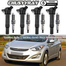4X Ignition Coil Spark Plug for Hyundai Elantra Tucson Kia Forte Soul UF651
