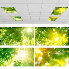 Pack of 4 Fluorescent Light Covers for Ceiling Lights, 4 x 2 Ft, Magnetic Lig...