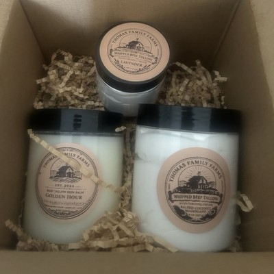 Thomas Family Farms Whipped Beef Tallow Moisturizer Cream 4oz Sample Pack 