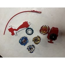 Beyblade Burst Lot String Launcher Grip Victory Valtryek Revive Phoenix Red Gold