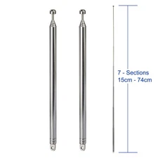 2pk 7 Sections Telescopic 74cm AM FM Antenna Portable Radio Antenna Replacement