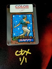 TOPPS X ARTIST CARTER X ORIGINAL 1/1 ART CARD RAFAEL PALMEIRO 1987 CUBS ROOKIE. rookie card picture