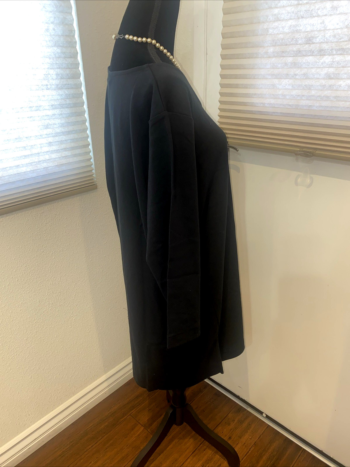 Joan Vass Black Sequins Tiger Tunic Size 1X NWT MSRP $270