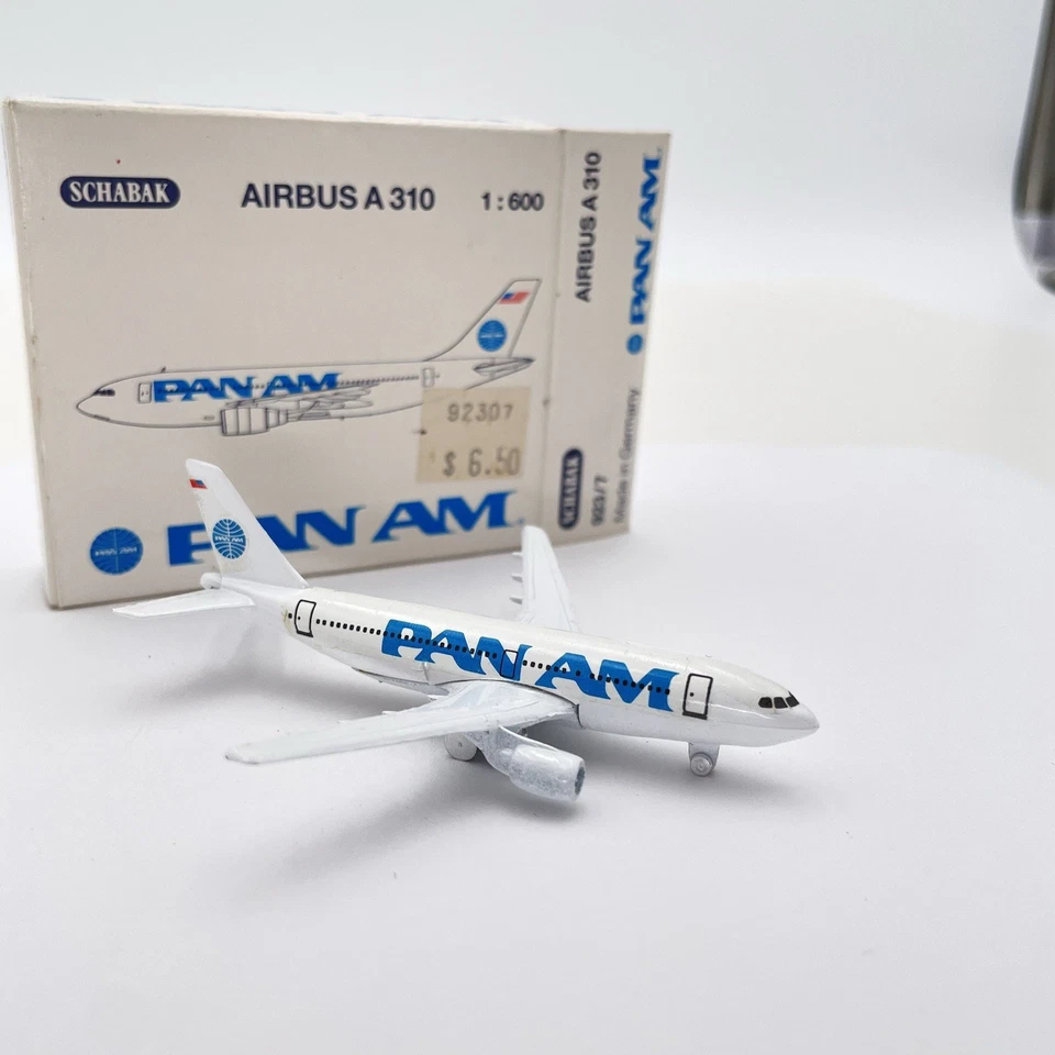 SCHABAK 1/600 SCALE DIECAST " PAN AM AIRBUS A 310 " NO. 923/7 With Box - Image 2 of 4